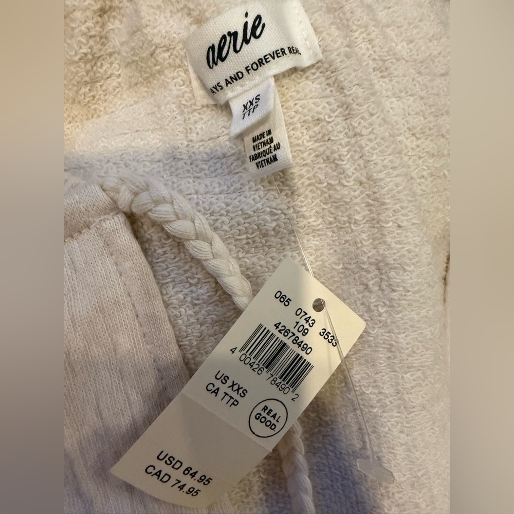 Aerie Easystreet Oversized Textured Sweatshirt Size XXS - Picture 4 of 5